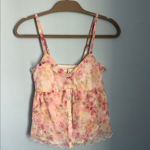 Hollister Floral Baby Doll Tank Top
